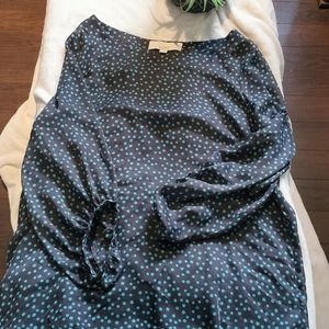 Ann Taylor Loft petite sheer polka dot dress shirt!